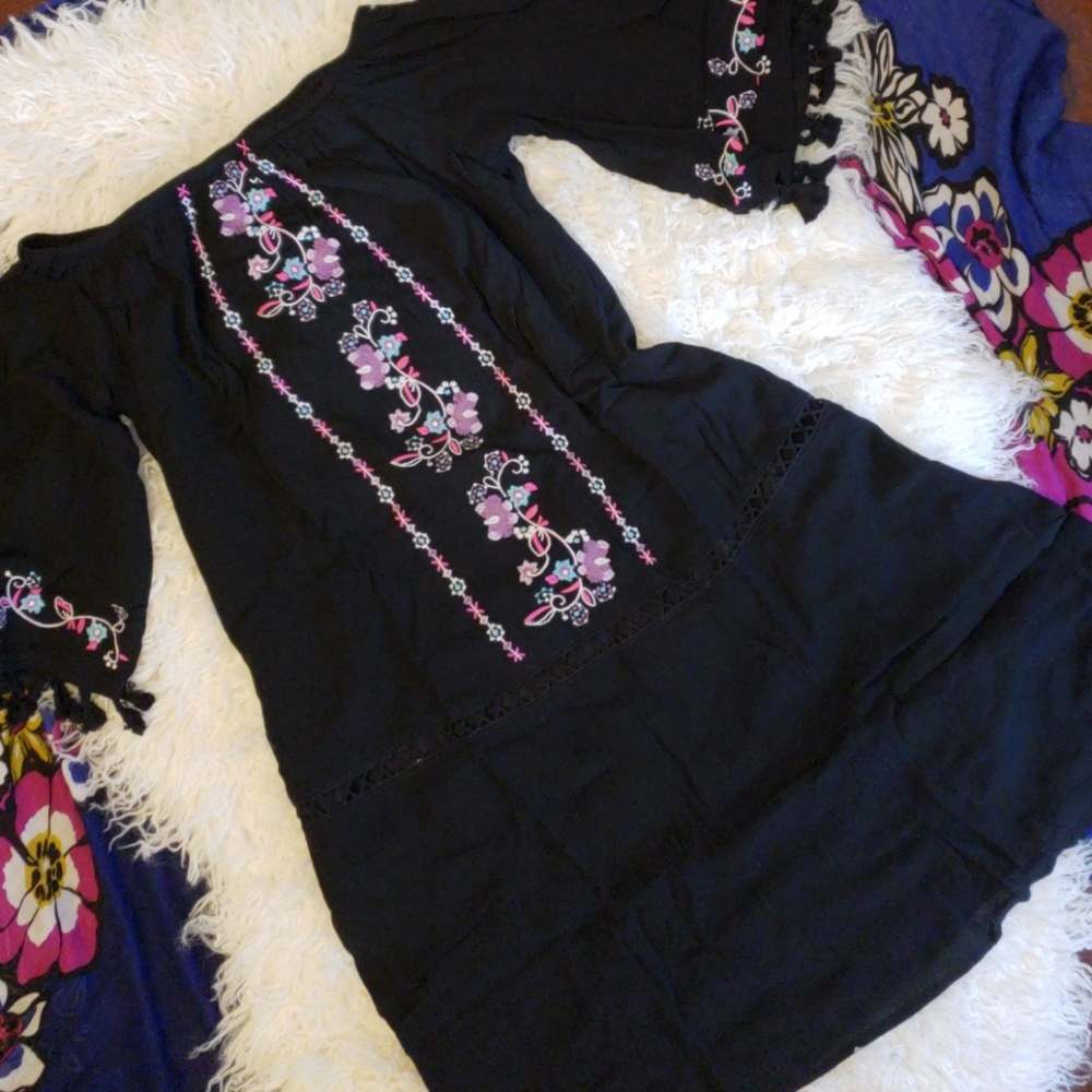 Embroidered Boho Dress